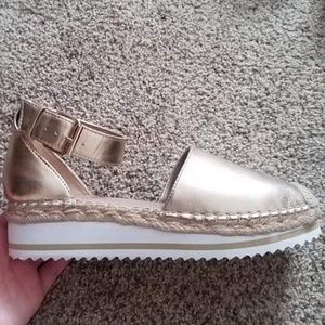 Gold Espadrilles